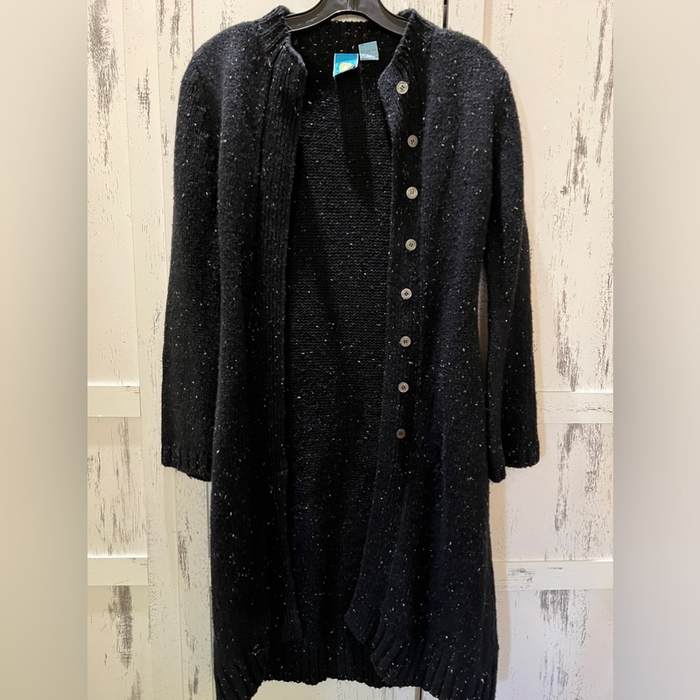 52 Weekends is the brand.  Long sweater coat